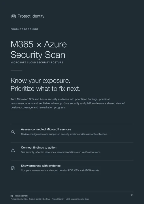 M365 × Azure Security Scan brochure cover